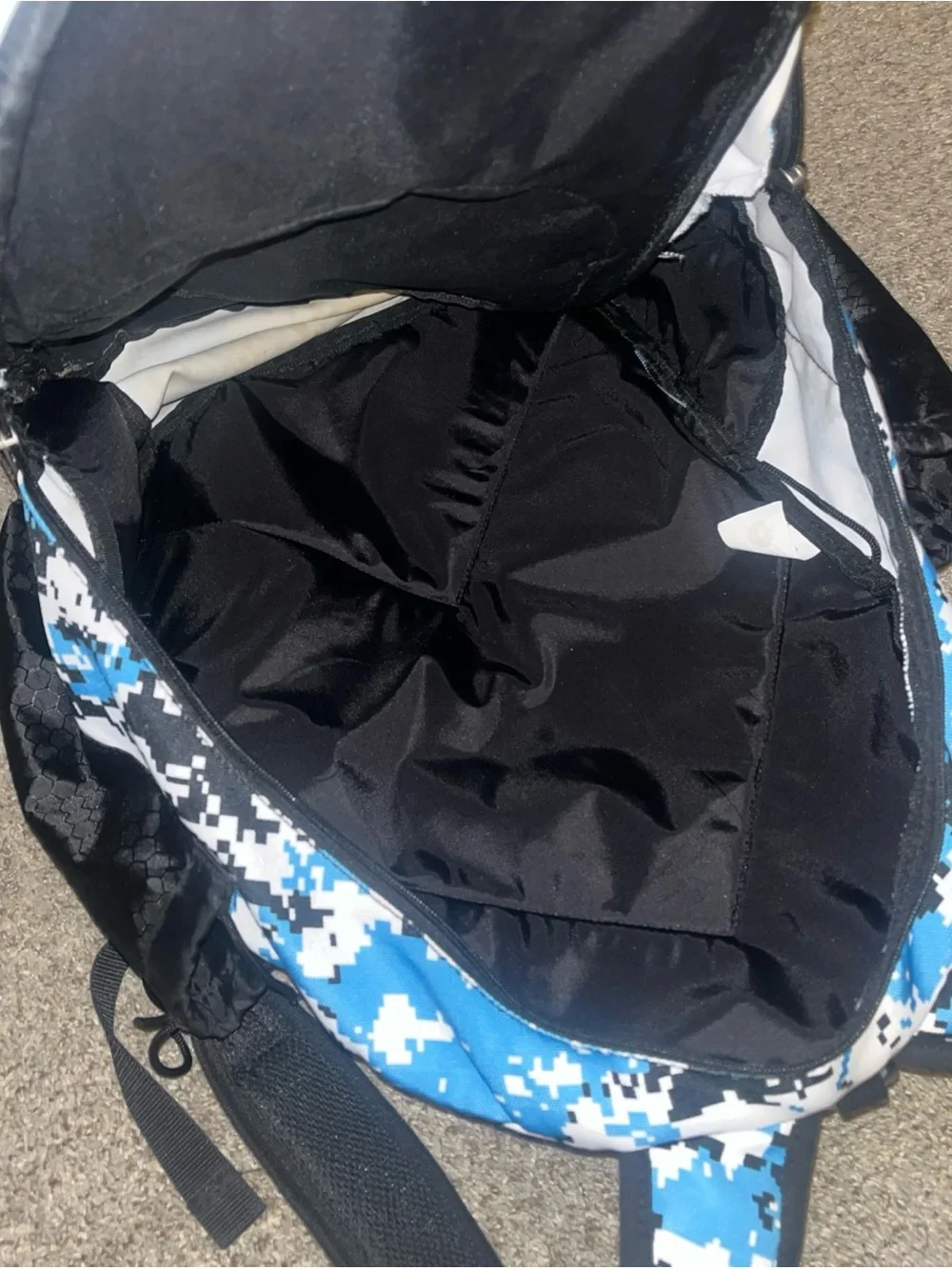 Boombah Equipment Backpack Baseball Softball Bat Compartment Blue White Black